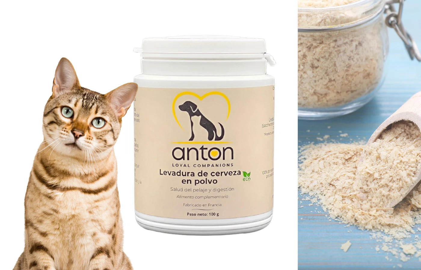 Suplemento natural perro y gato Levadura de cerveza Anton Loyal Companions
