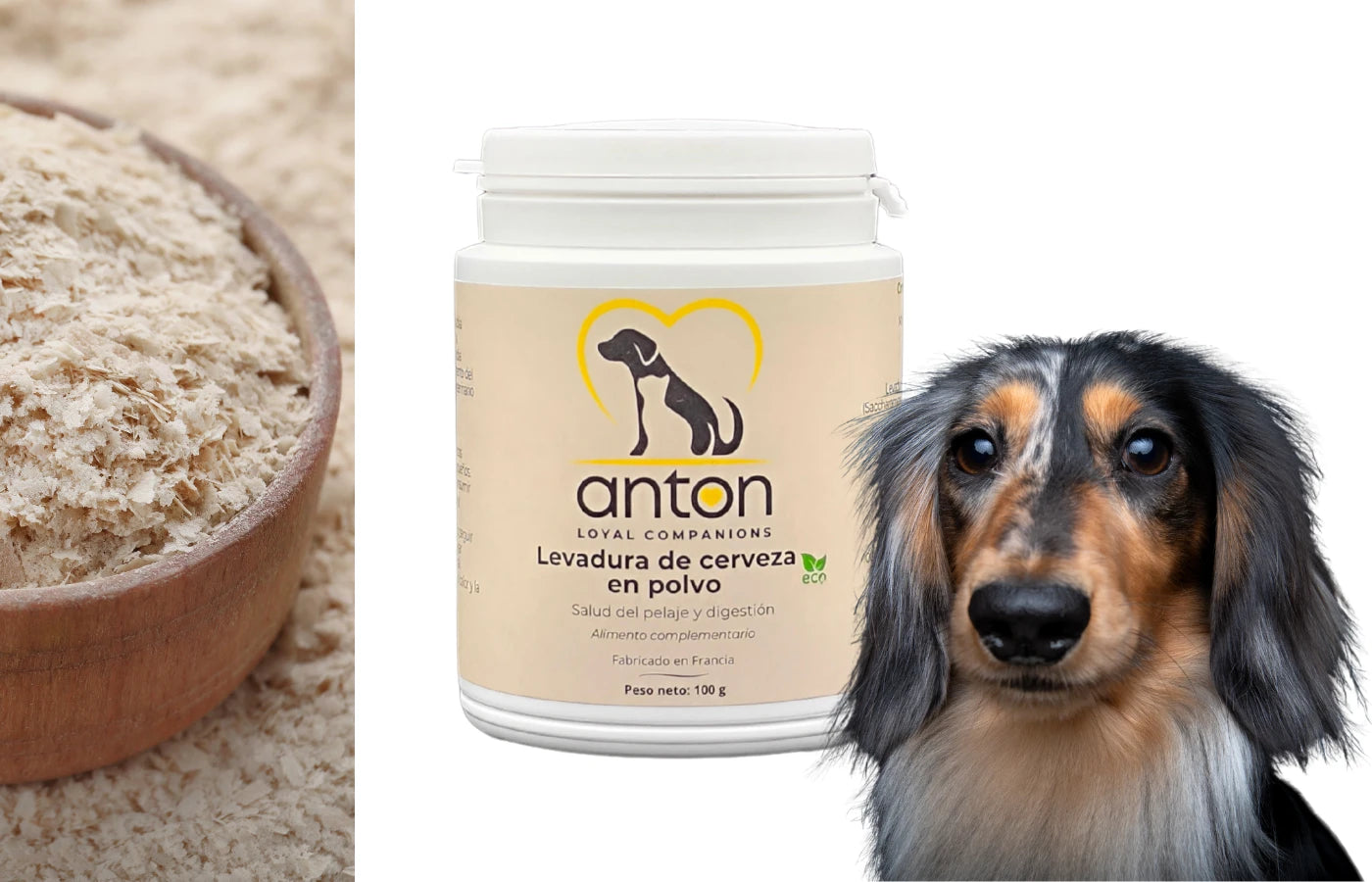 Suplemento natural perro y gato Levadura de cerveza Anton Loyal Companions