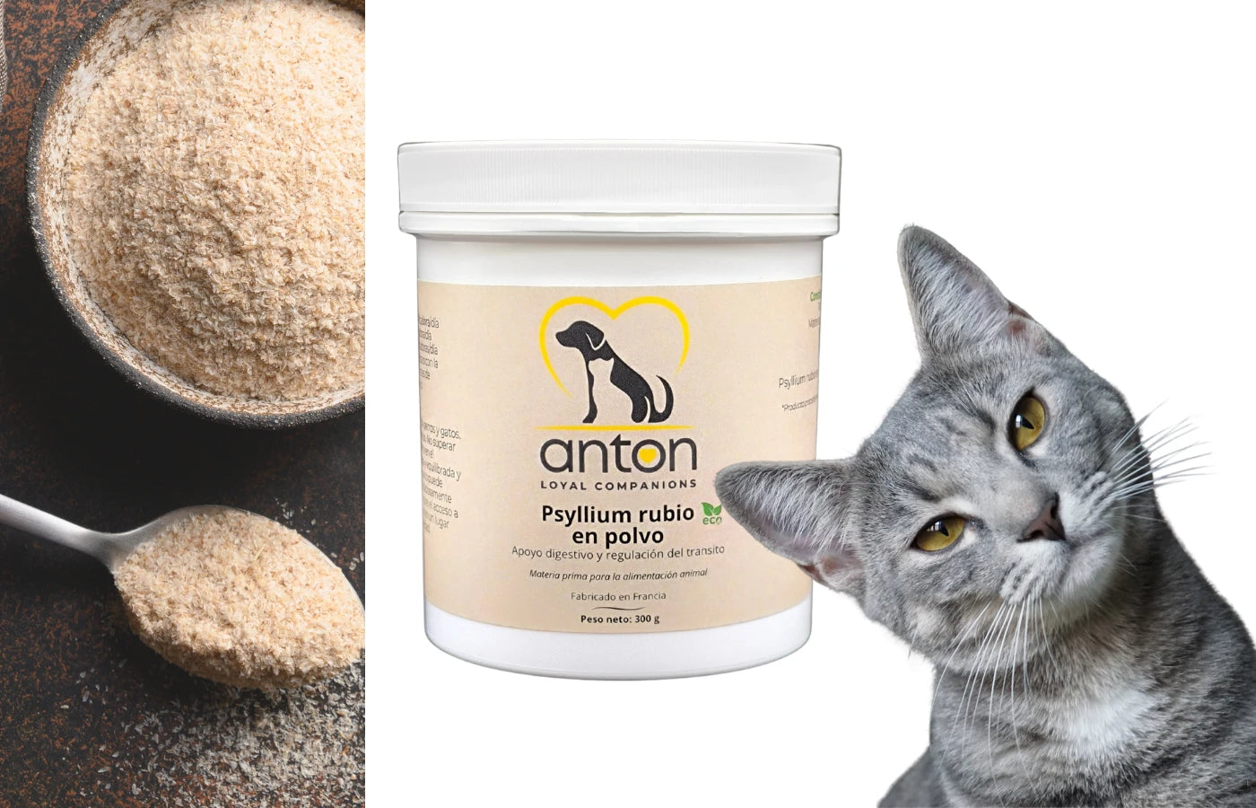 Suplemento natural perro y gato Psyllium Anton Loyal Companions