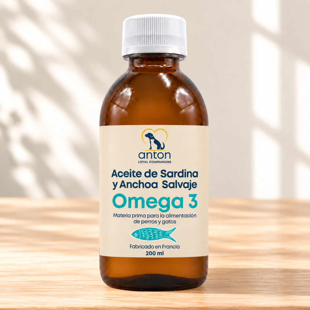Aceite Omega 3 EPA DHA para perros y gatos – Sardina y anchoa – 200 ml