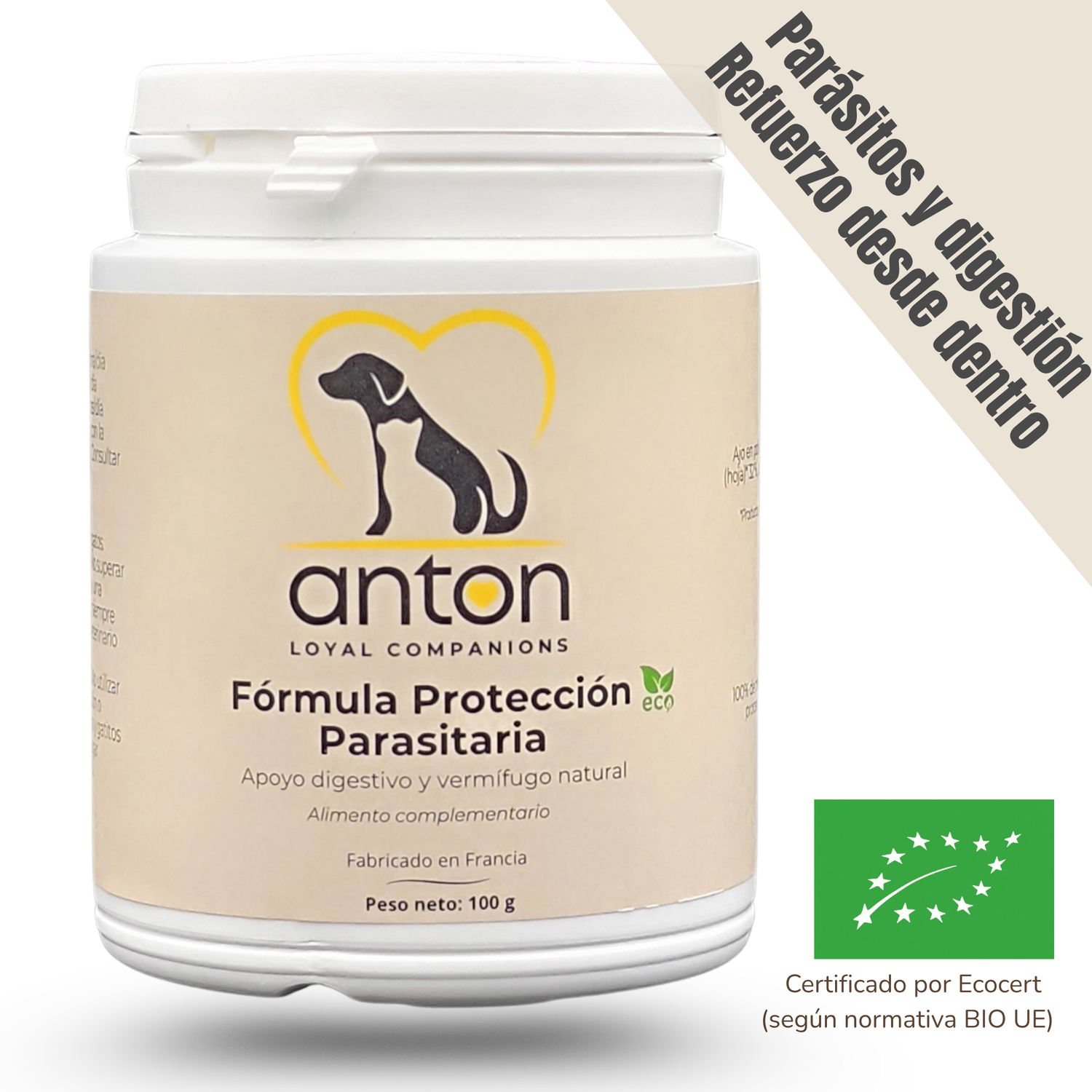Suplemento natural para perros y gatos – Protección Parasitaria