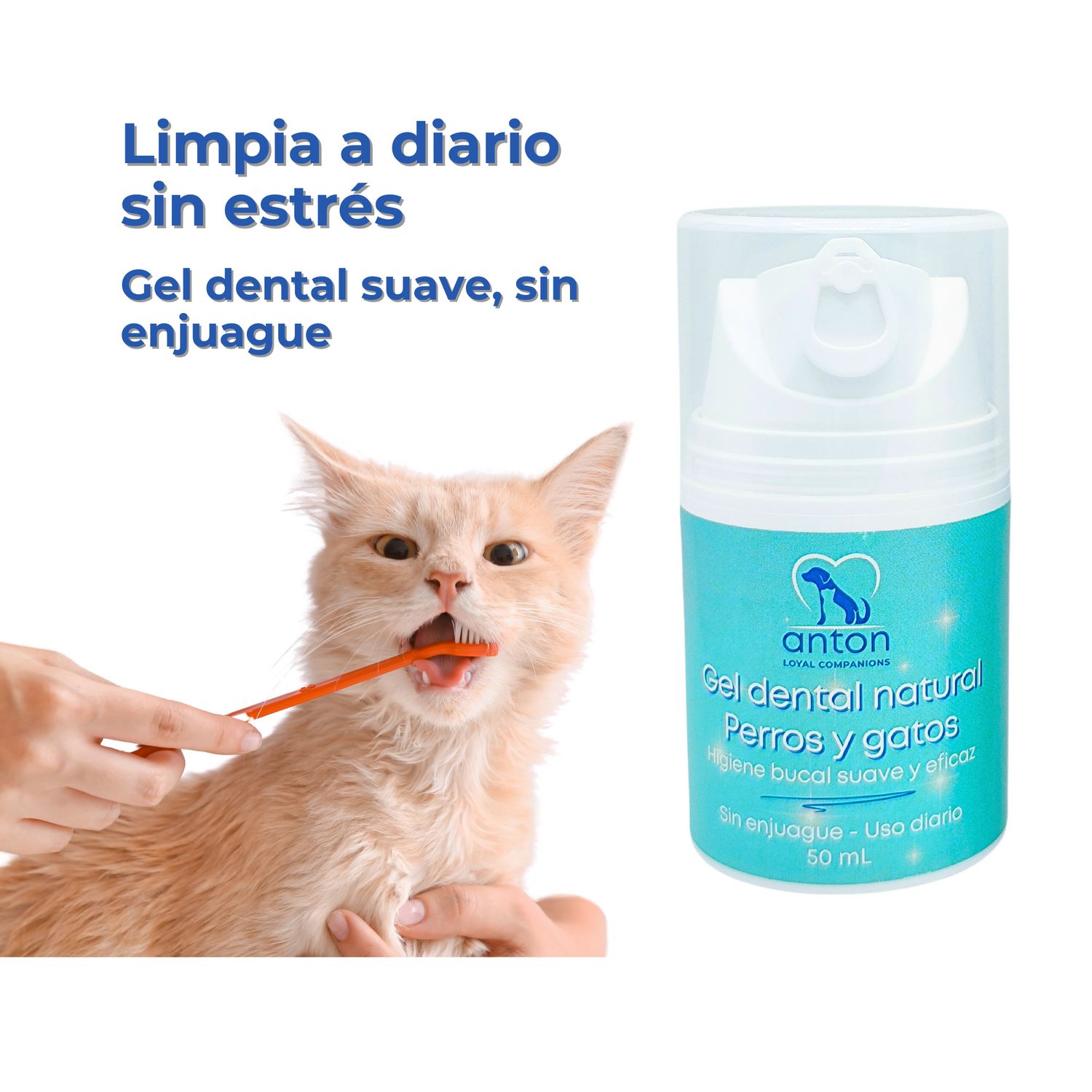 Gel Dental Natural para Perros y Gatos - 50 ml