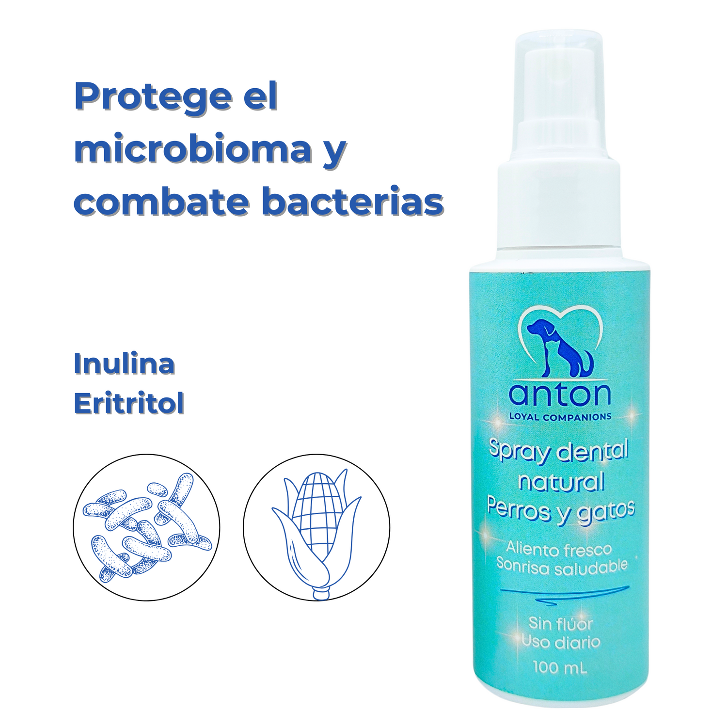 Spray Dental Natural para Perros y Gatos - 100 ml