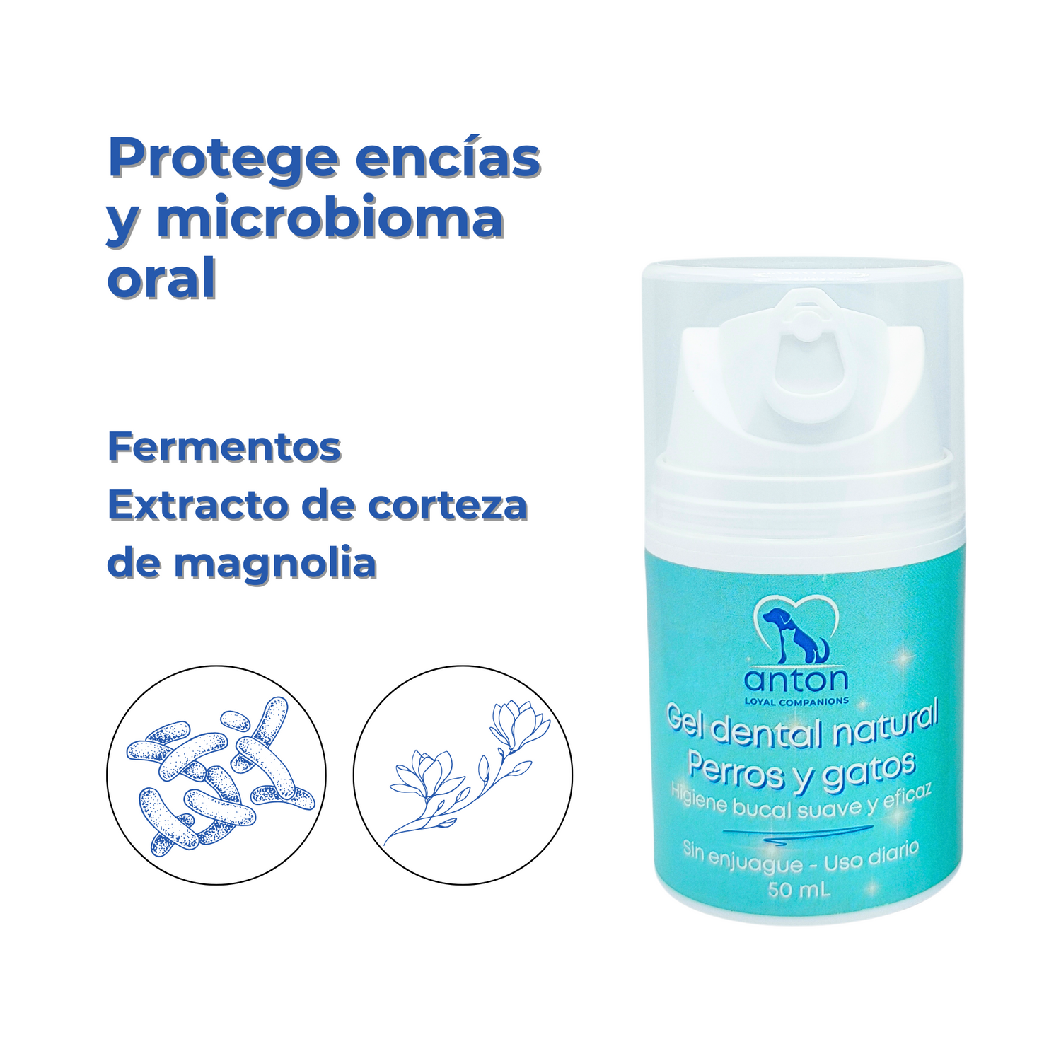 Gel Dental Natural para Perros y Gatos - 50 ml