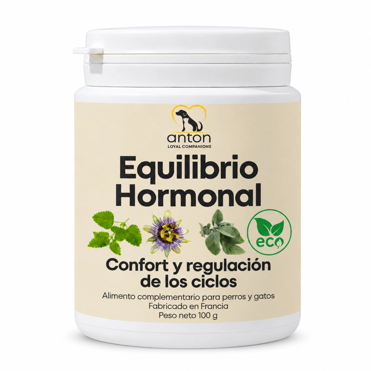Equilibrio hormonal BIO para perras y gatas – Calma durante el celo – 100 g