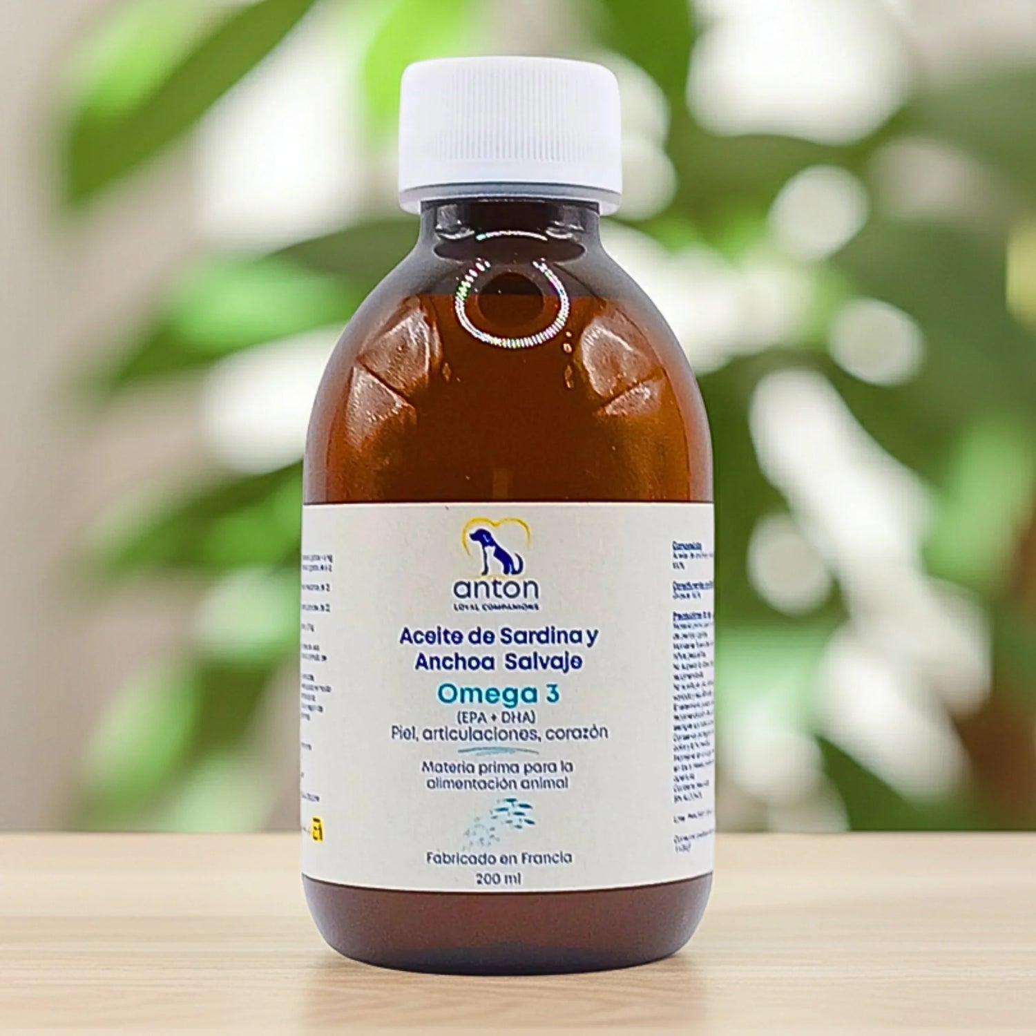 Aceite de sardina y anchoa salvaje con Omega-3 EPA/DHA para perros y gatos – 200 ml