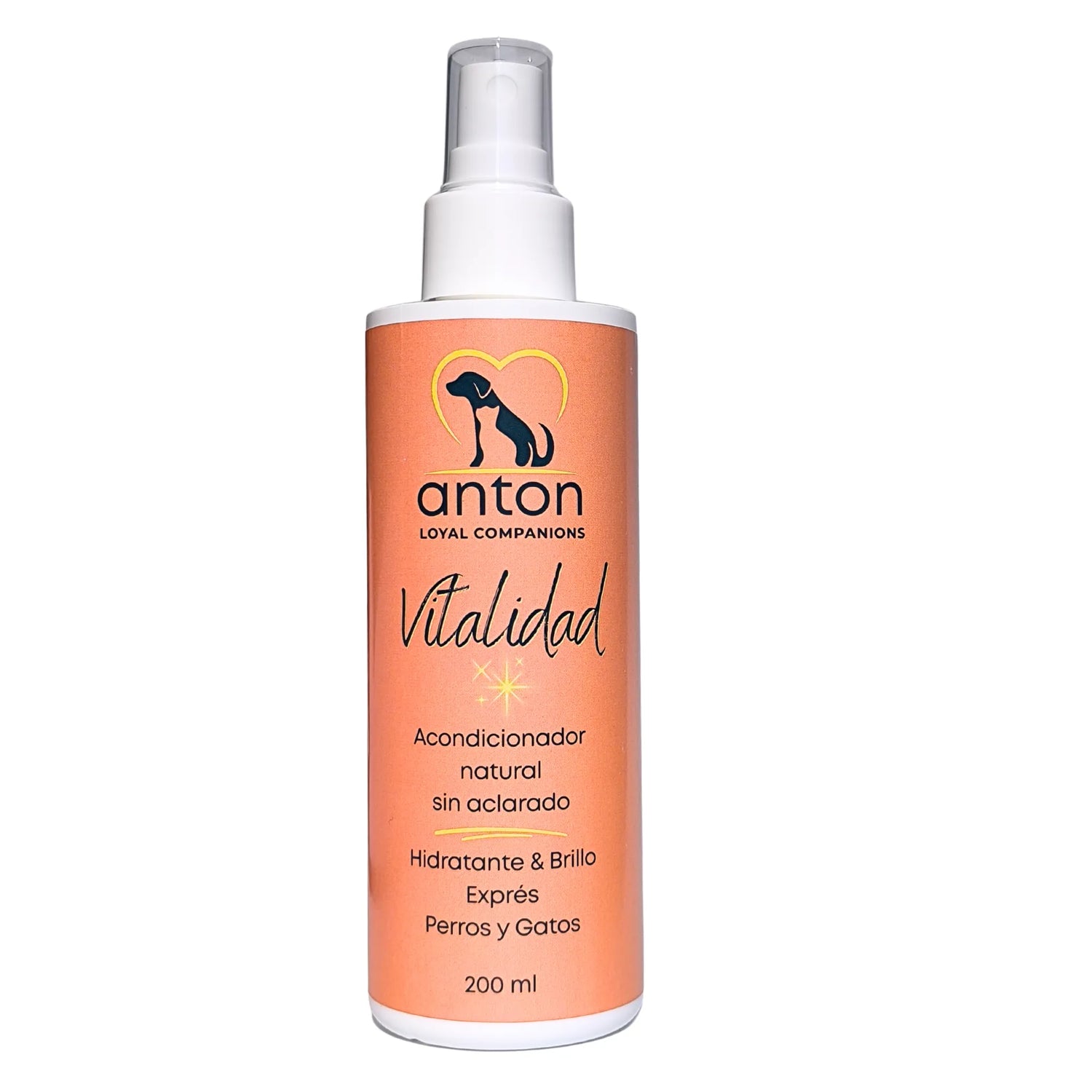 Spray de 200 ml del acondicionador natural sin aclarado “Vitalidad” de ANTON para perros y gatos