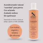Acondicionador natural ANTON suavidad con inulina vegetal y betaína, sin siliconas, suaviza y desenreda