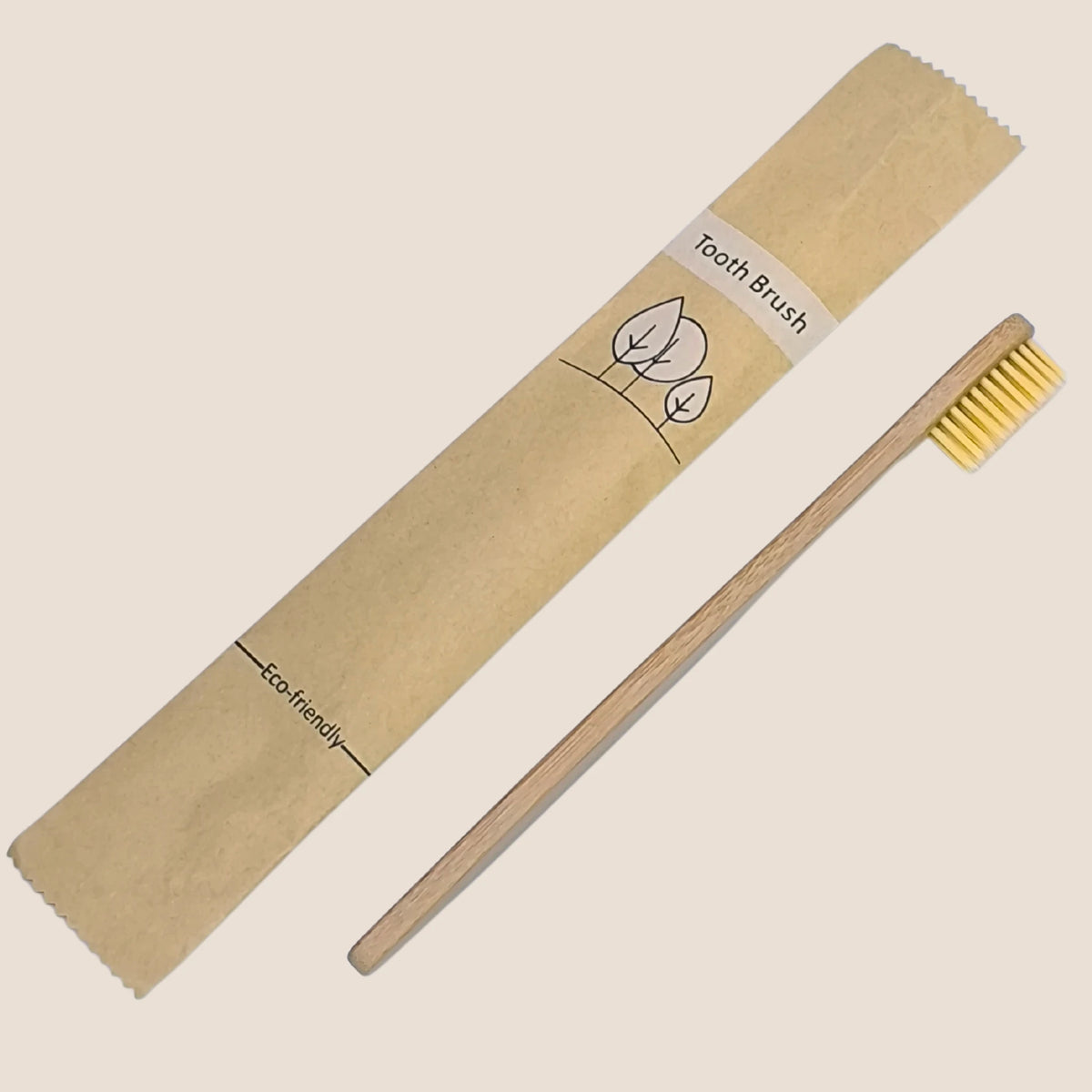 Cepillo de dientes de bambú biodegradable con cerdas de nylon suaves, libre de BPA