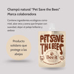 Champú natural Bee It Pet Save the Bees con miel, aloe vera y avena ecológicos, limpia suavemente y protege a las abejas