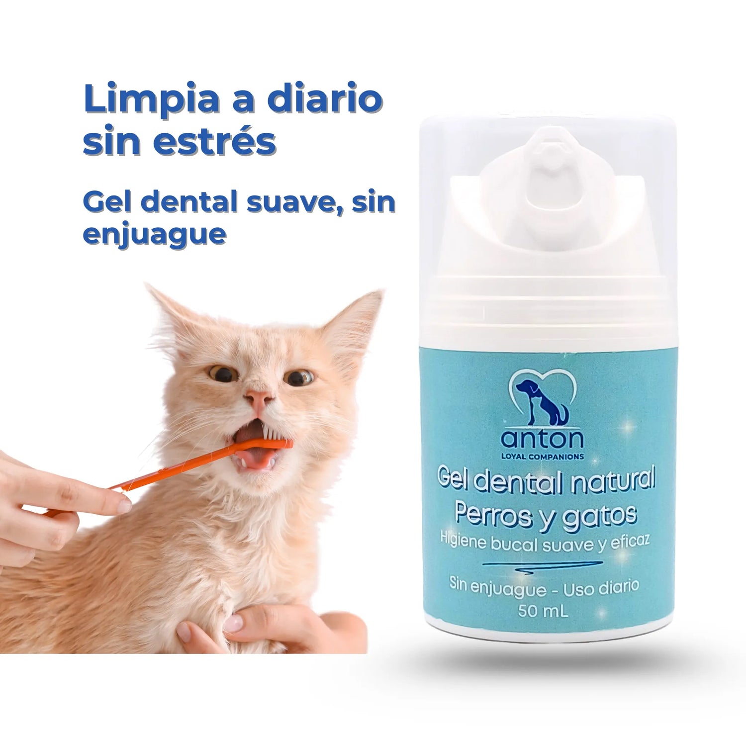 Gel Dental Natural para Perros y Gatos - 50 ml_Anton Loyal Companions