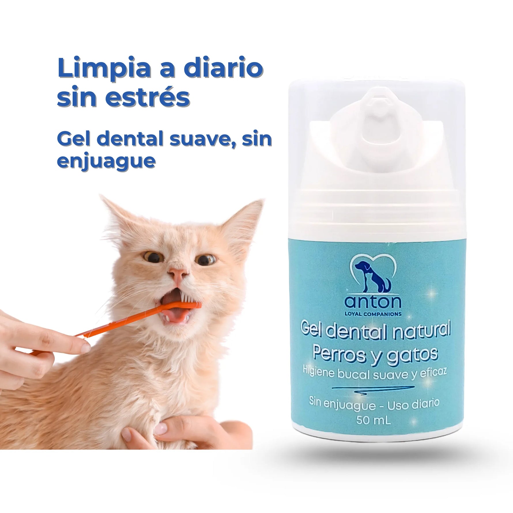 Gel Dental Natural para Perros y Gatos - 50 ml_Anton Loyal Companions
