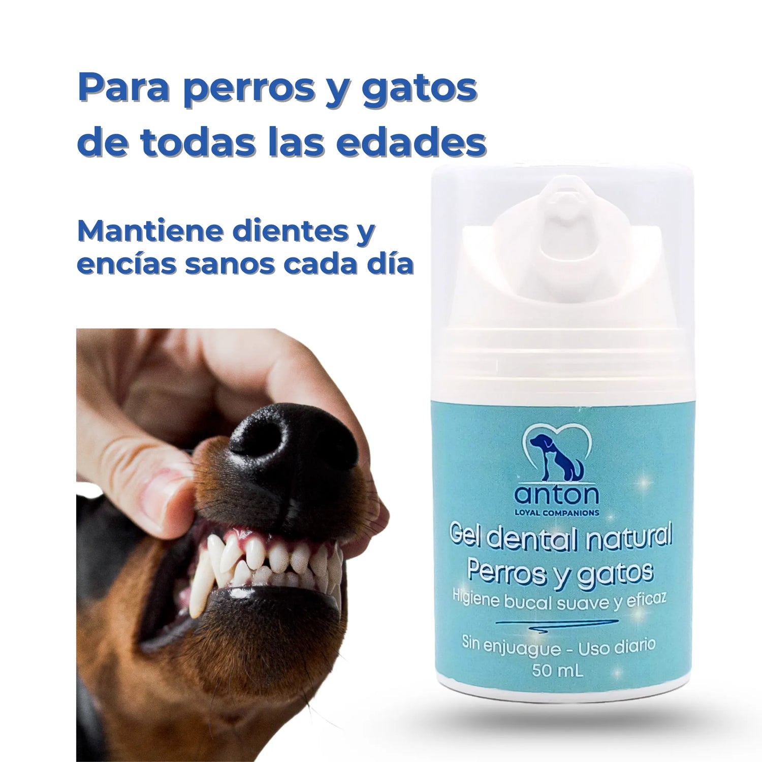 Gel Dental Natural para Perros y Gatos - 50 ml_Anton Loyal Companions
