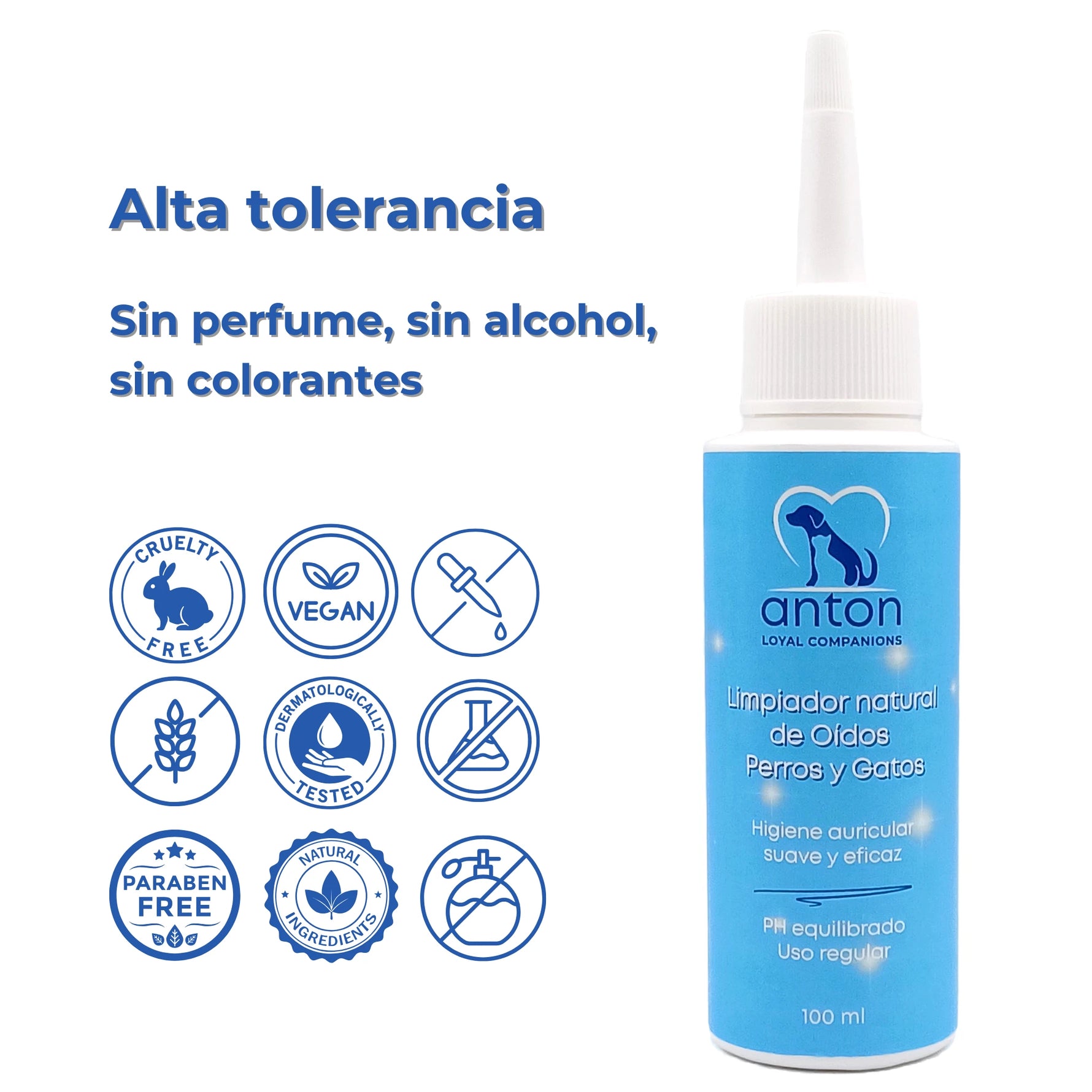 Limpiador de Oídos Natural para Perros y Gatos - 100ml_Anton Loyal Companions