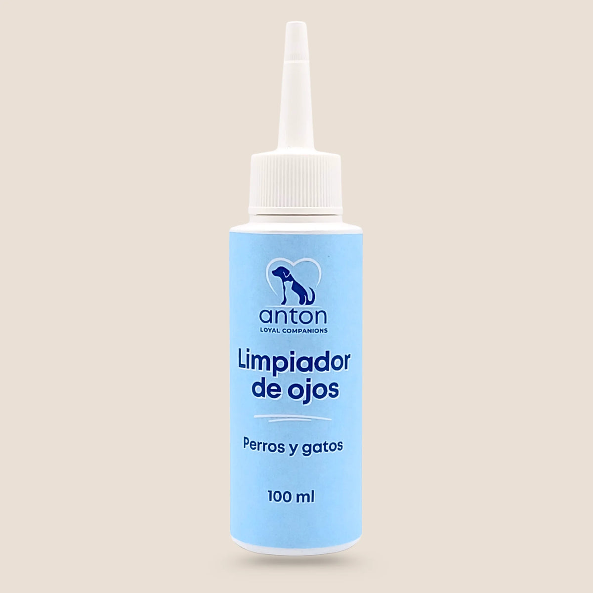 Limpiador de ojos Anton Loyal Companions para perros y gatos, cuidado ocular suave para uso diario, formato 100 ml.