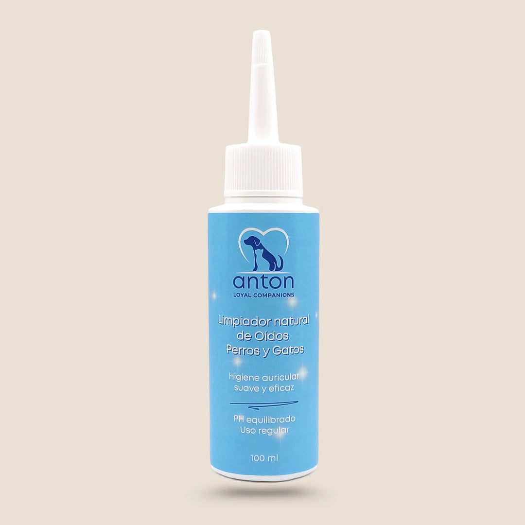 Envase limpiador natural de oídos para perros y gatos 100 ml, higiene auricular suave y eficaz