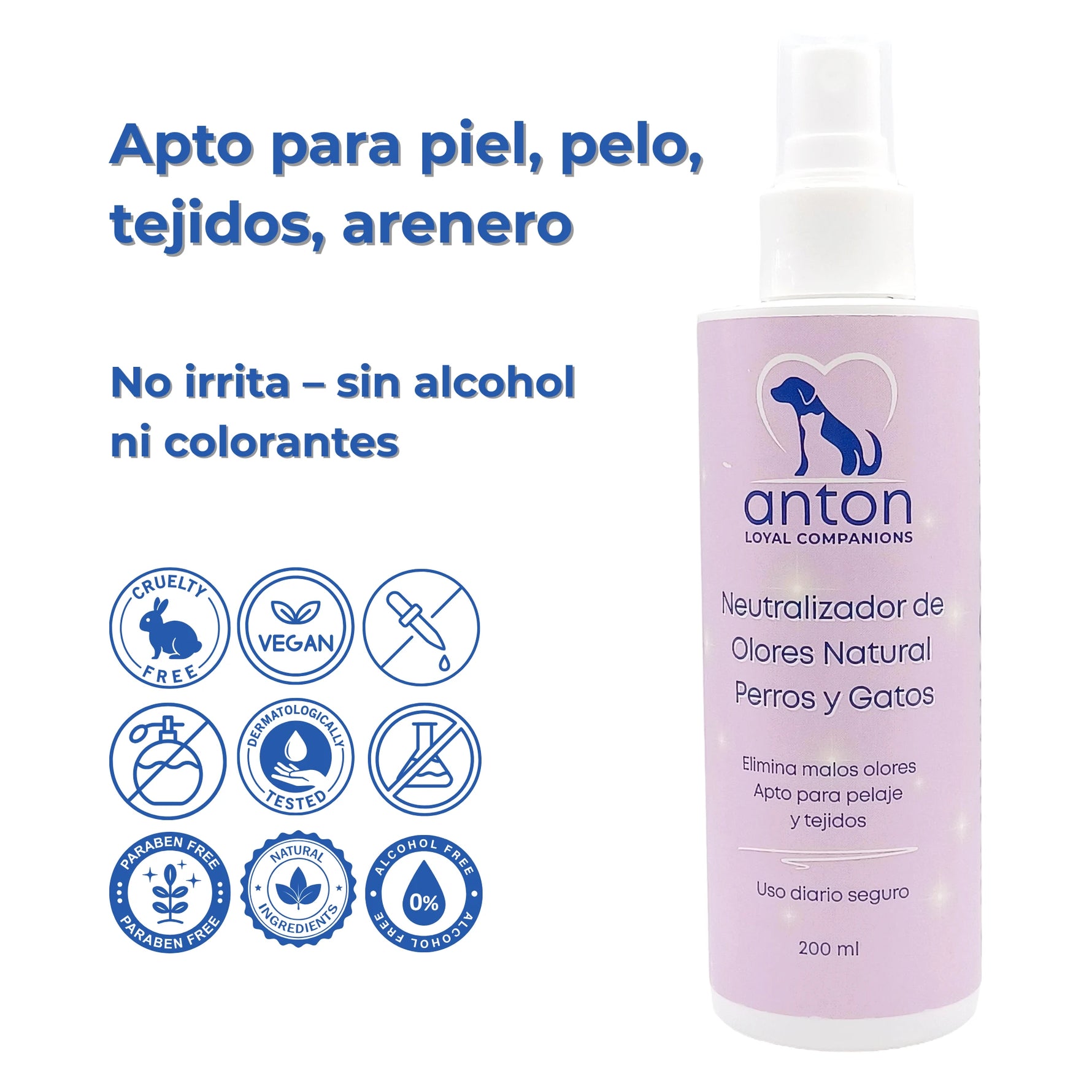 Spray Neutralizador de Olores para Perros y Gatos - 200ml_Anton Loyal Companions