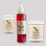 Lote ANTON con suplemento Serenidad ECO, psyllium rubio ecológico y vinagre de los 4 ladrones natural para perros y gatos