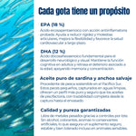Detalle composición aceite sardina y anchoa – EPA 18 %, DHA 12 %, pesca sostenible | ANTON Loyal Companions