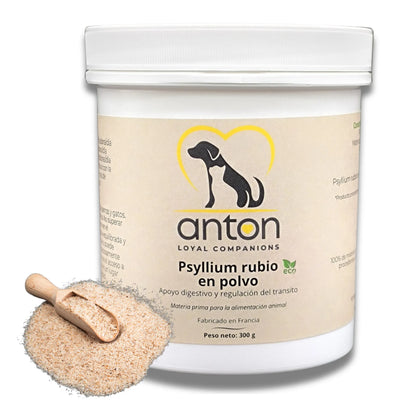 Suplemento ecológico rico en fibras solubles, ideal para perros y gatos con sensibilidad digestiva o tránsito irregular. Ayuda a mantener una digestión equilibrada, regula naturalmente el tránsito intestinal y favorece el confort digestivo diario.