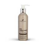 Acondicionador hipoalergénico para perros Frenky Lewis No Perfume de 200 ml, en frasco beige con dosificador blanco y detalles plateados.