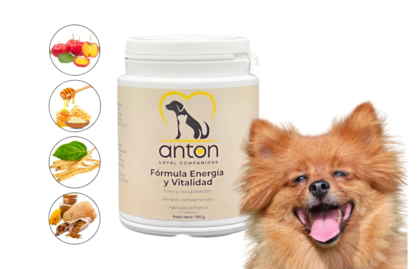 Suplemento natural perro y gato  Energia y vitalidad  Anton Loyal Companions