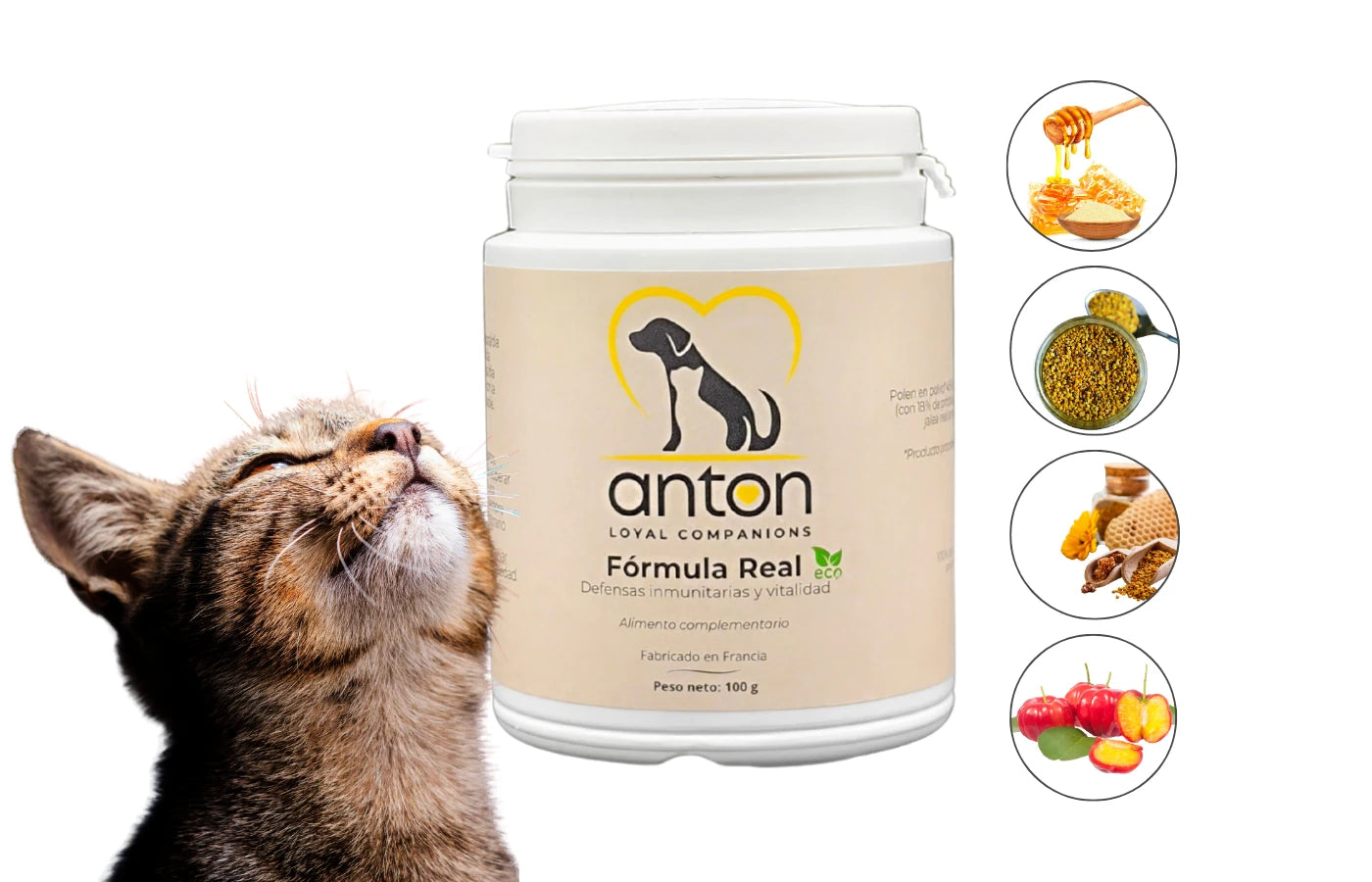 Suplemento natural  perro y gato Defensa y vitalidad  Anton Loyal Companions