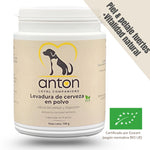 Envase de suplemento ecológico ANTON Levadura de cerveza en polvo para perros y gatos - 100 g