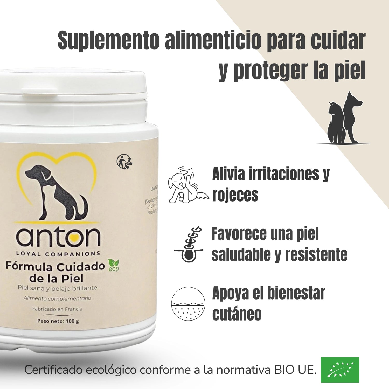Beneficios del suplemento Cuidado de la Piel – Alivio de irritaciones, bienestar cutáneo y piel fuerte