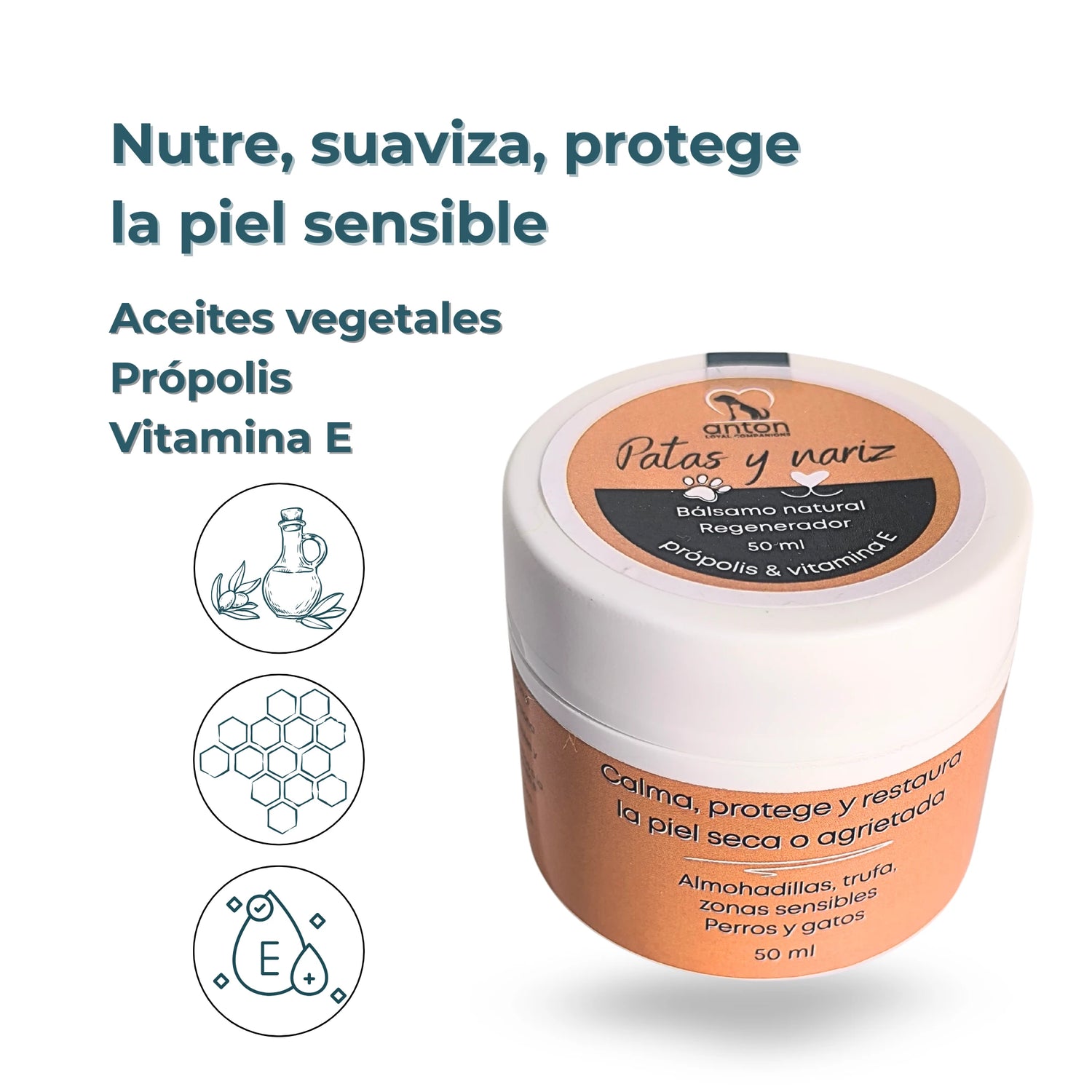 Bálsamo Natural para Patas y Nariz – Perros y Gatos - 50ml_Anton Loyal Companions