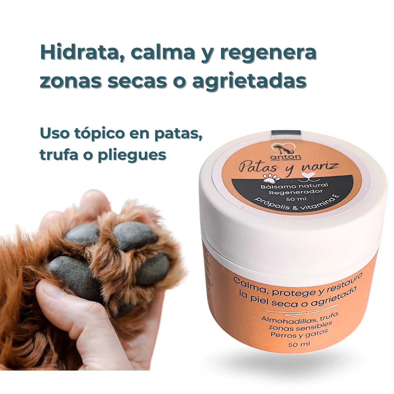 Bálsamo Natural para Patas y Nariz – Perros y Gatos - 50ml_Anton Loyal Companions