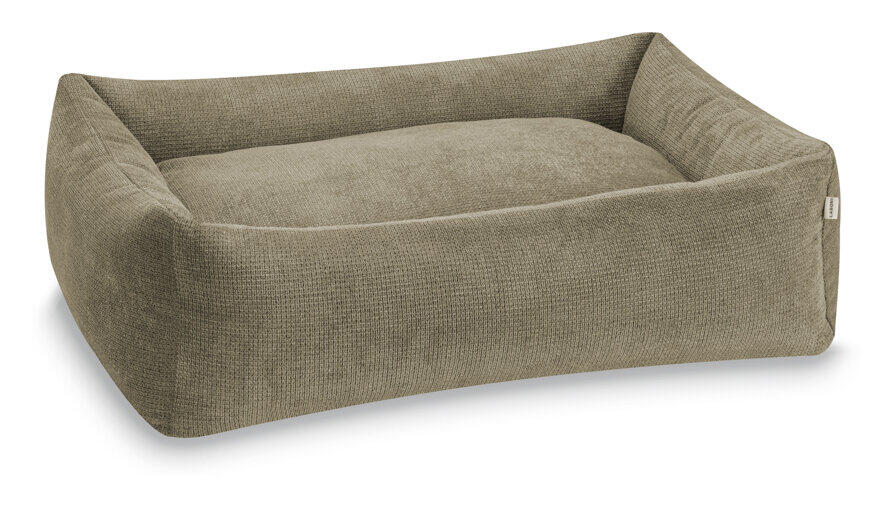 Cama para perros TUDOR color oliva con laterales acolchados