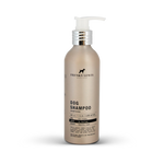 Champú hipoalergénico para perros Frenky Lewis No Perfume de 200 ml, en frasco beige con dosificador blanco y detalles plateados.