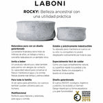 Características del comedero y bebedero ROCKY de esteatita para perros y gatos