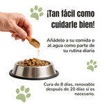 Protección Intestinal en polvo añadida a la comida del perro o del gato durante una cura de 8 días.