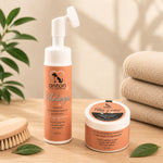 Cuidado completo natural para patas y trufa de perros y gatos ANTON Loyal Companions con espuma limpiadora y bálsamo reparador para almohadillas y zonas sensibles