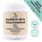 Suplemento natural para la digestión y el equilibrio de la flora intestinal en perros y gatos con probióticos prebióticos y postbióticos ANTON