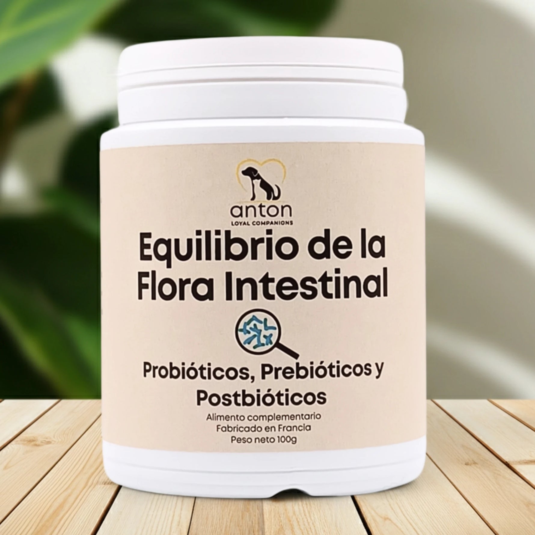 Suplemento natural para la digestión y microbiota de perros y gatos con prebióticos, postbióticos y fermentos lácticos tyndallizados ANTON Loyal Companions