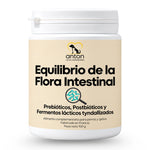 Complemento Equilibrio de la Flora Intestinal de ANTON Loyal Companions para perros y gatos, con prebióticos, postbióticos y fermentos lácticos tyndallizados para apoyar la microbiota y el confort digestivo.
