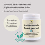 Equilibrio de la Flora Intestinal suplemento natural en polvo ANTON Loyal Companions para perros y gatos, con probióticos, prebióticos y postbióticos, favorece la digestión y el bienestar intestinal.