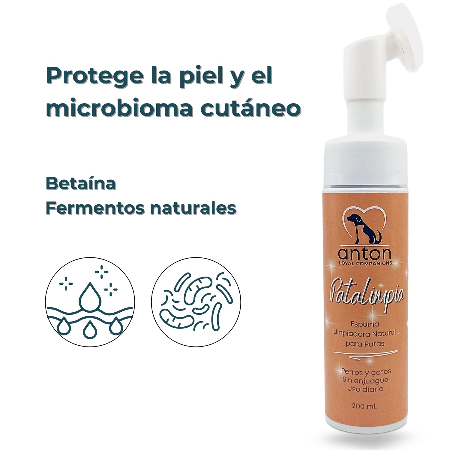 Espuma Limpiadora Natural para Patas – Perros y Gatos - 200 ml_Anton Loyal Companions