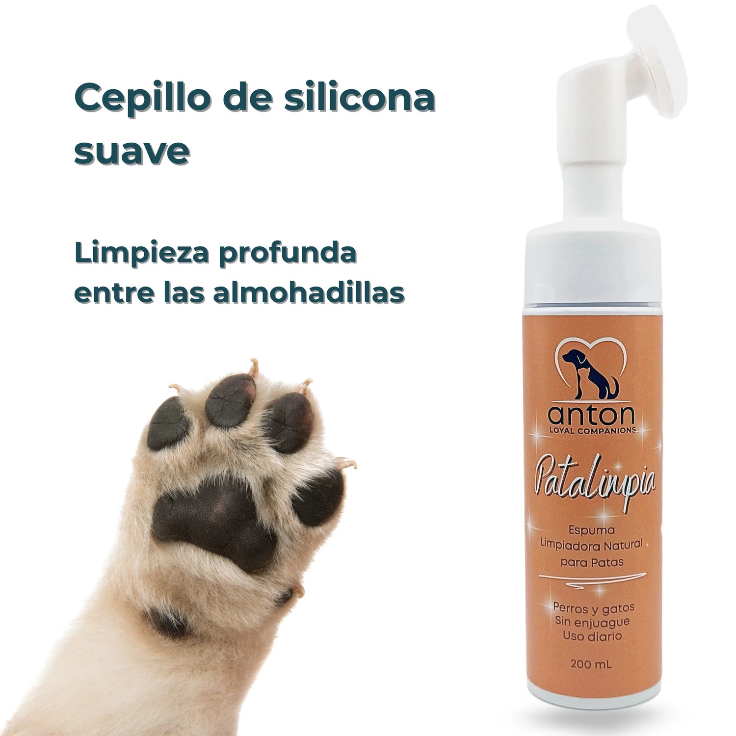 Espuma Limpiadora Natural para Patas – Perros y Gatos - 200 ml_Anton Loyal Companions
