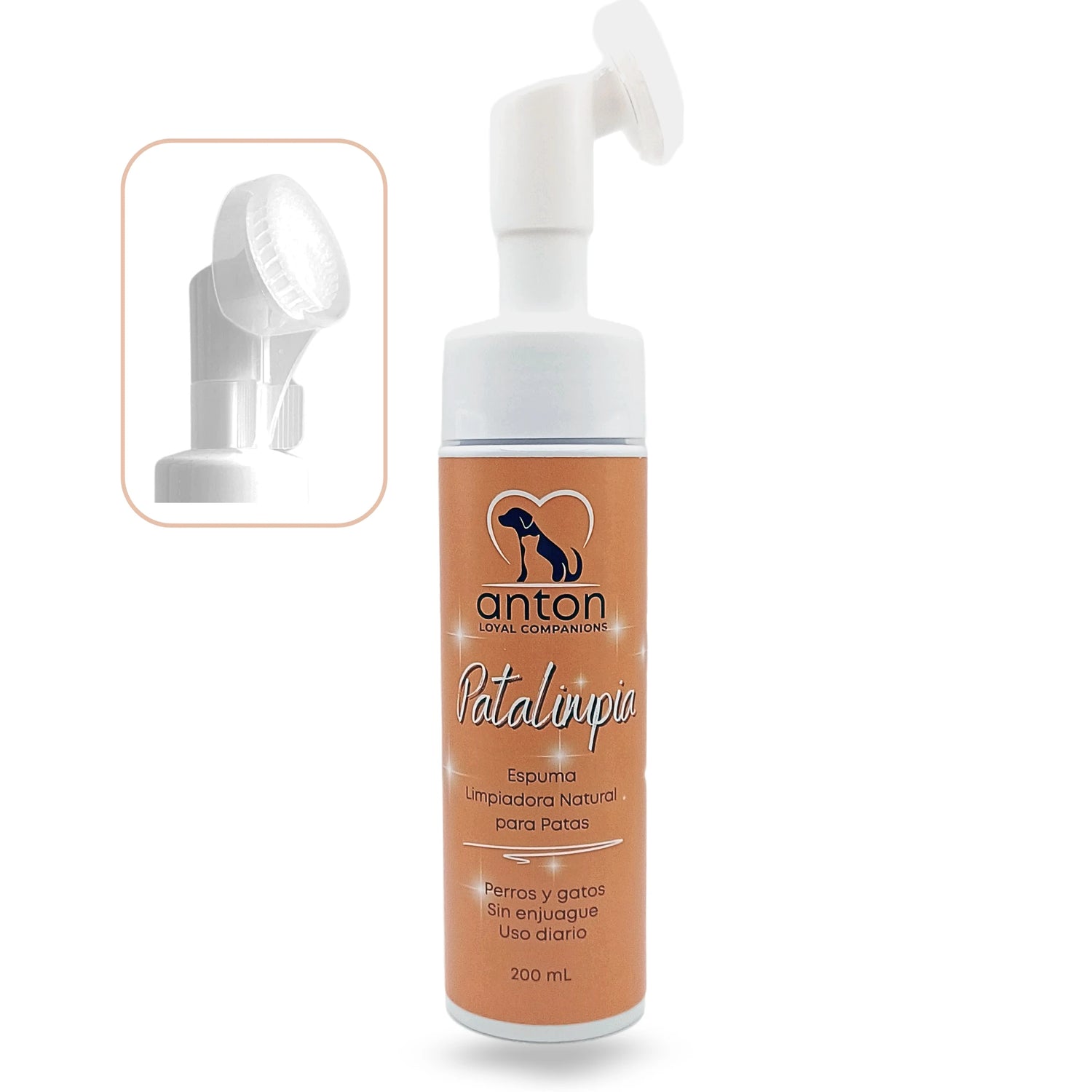 espuma limpiadora natural para patas perros y gatos