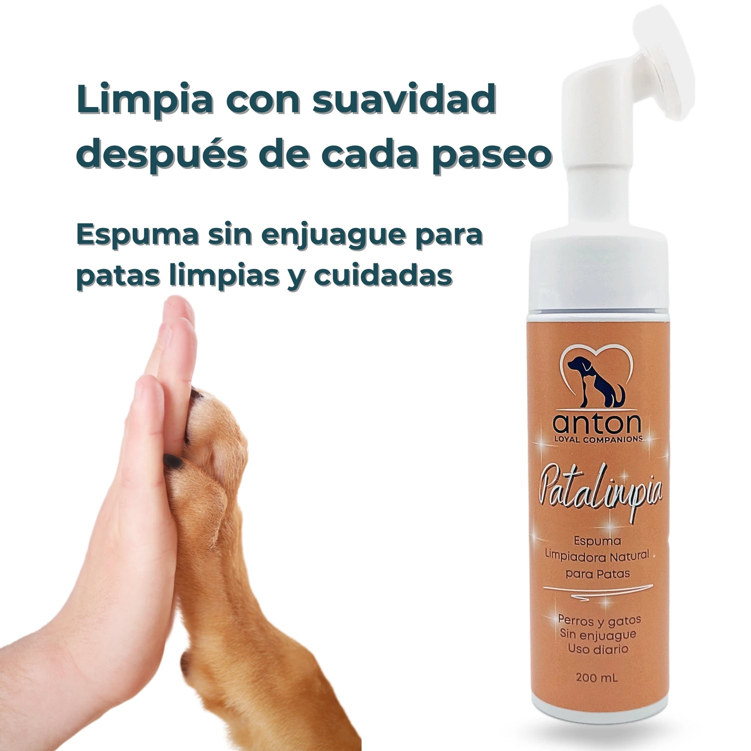 Espuma Limpiadora Natural para Patas – Perros y Gatos - 200 ml_Anton Loyal Companions