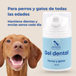 Gel dental natural ANTON para perros y gatos de todas las edades. Ayuda a mantener dientes y encías sanos con un cuidado bucal diario suave.