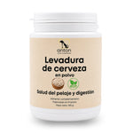Bote de levadura de cerveza BIO en polvo para perros y gatos, complemento alimentario para apoyar la salud del pelaje y la digestión.