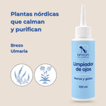Limpiador de ojos ANTON Loyal Companions para perros y gatos con brezo y ulmaria. Limpieza ocular suave con ingredientes de origen vegetal.