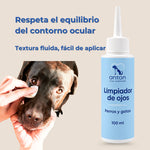 Limpiador de ojos ANTON Loyal Companions para perros y gatos. Limpieza ocular suave que ayuda a respetar el equilibrio del contorno ocular y facilita la aplicación.