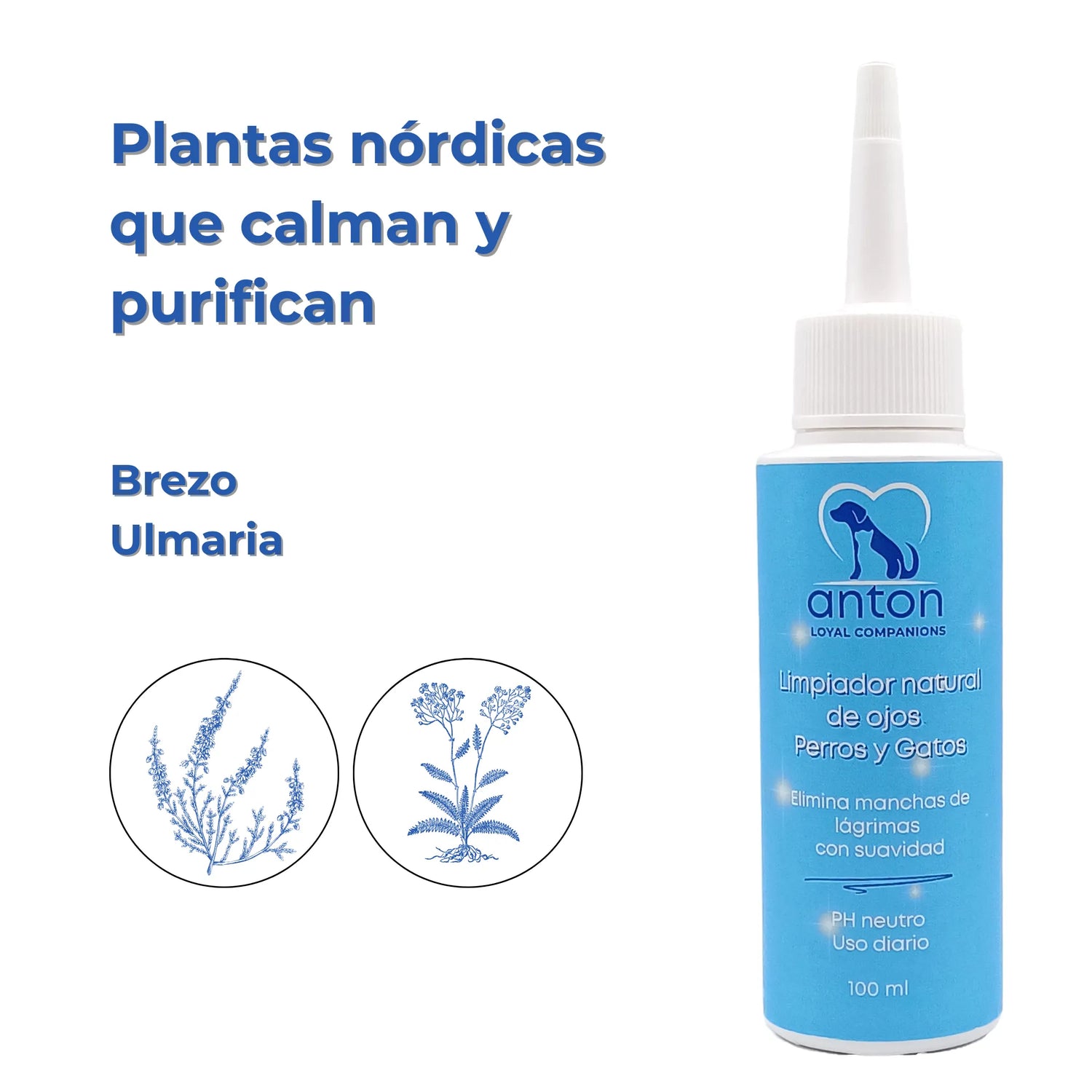 Limpiador de Ojos Natural para Perros y Gatos - 100ml_Anton Loyal Companions
