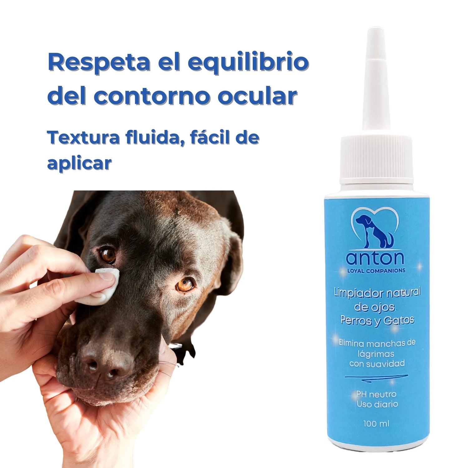 Limpiador de Ojos Natural para Perros y Gatos - 100ml_Anton Loyal Companions